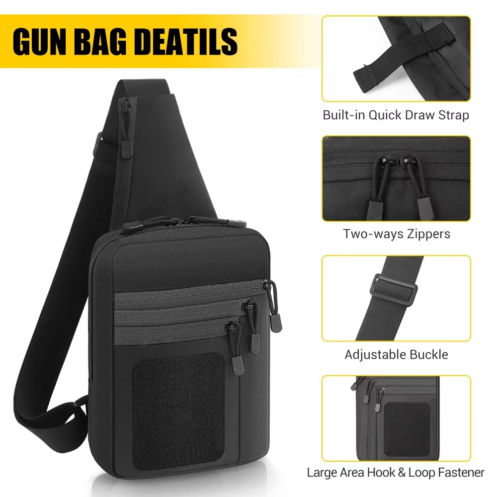 Tactical Pistol Gun Bag Concea - Edc Concealed Carry Sling Bag 评论和价格