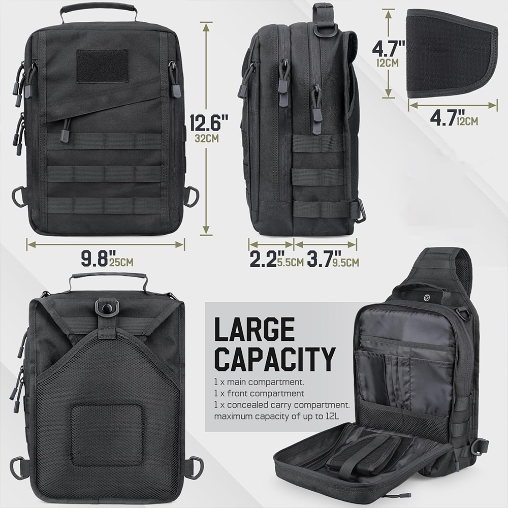 Tactical Sling Backpack Concea - Edc Concealed Carry Sling Bag 评论和价格